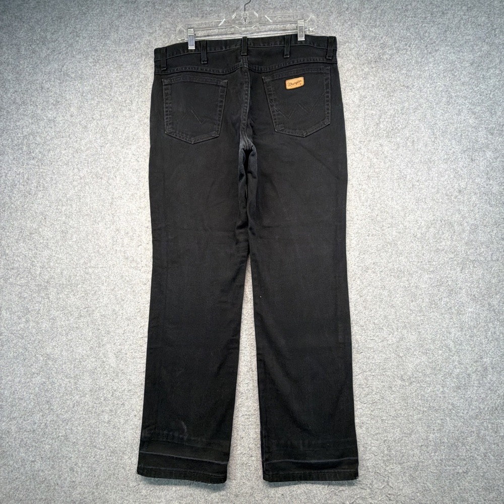 Vintage Wrangler Cowboy Jeans 38x32 (Fits 37x31) Black Made In Malta 70s
